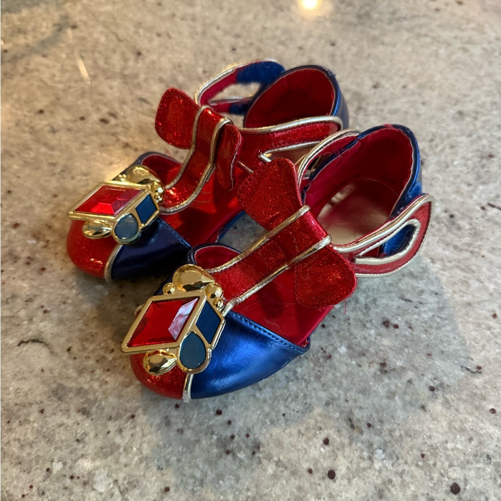Disney Snow White Red and Blue Kids Dress-Up Princess Shoes - Size 7/8
